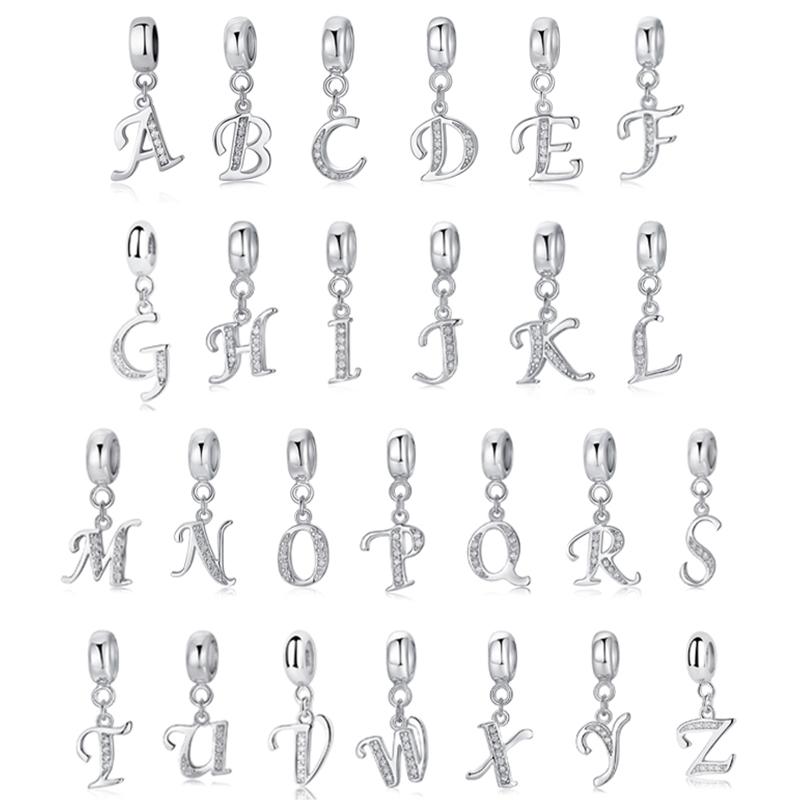 New Copper Color Charm Beads Are Suitable For Bracelet Necklace English Letters Female Diy Jewelry