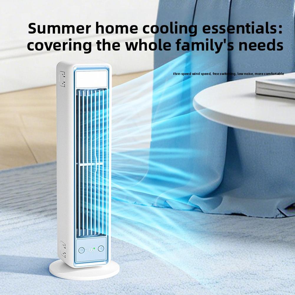 Mini Airs Conditioner Quiet Oscillating Standing/Lying Towers Fan Bladeless Floor Desk Fan Powerful Airs Cooler For Bedroom Home