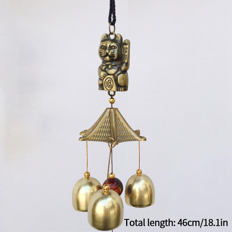 Mini Brass Wind Chimes Outdoor Door Bell Door Window Wall Hanging Bell Japanese Room Decoration Pendant Garden Decor Outdoor