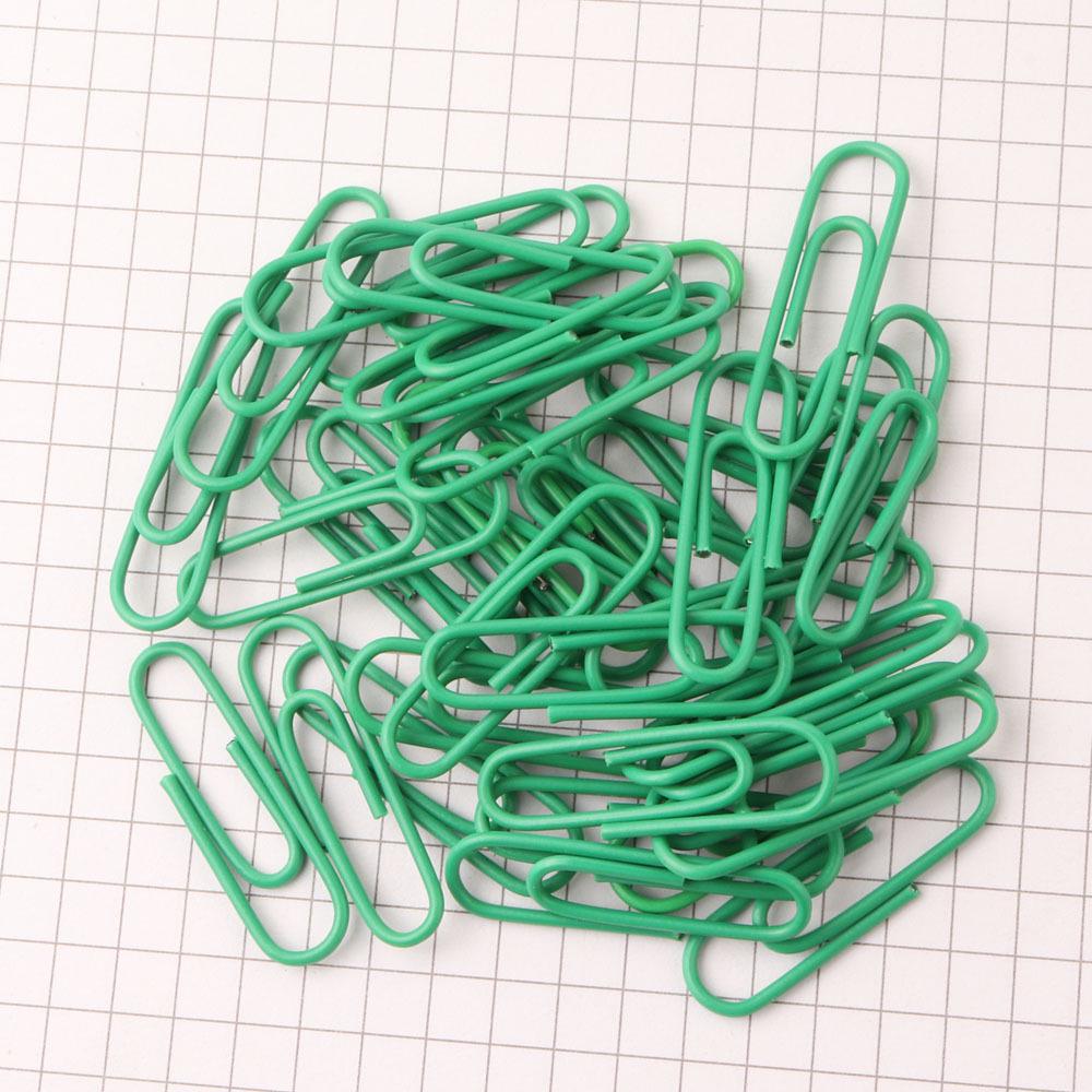 Colorful Plastic-Coated Paper Clips & Binder Clips - 28mm Office Desk Organizer