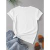 European Size Women's Crab Print T-Shirt - Summer Casual Short Sleeve Round Neck Top Suitable for Casual Attire & Gifts, Crab Blouse