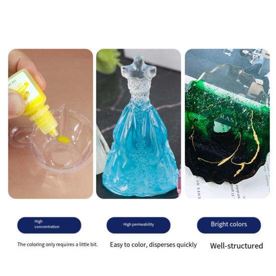 Corante para Resina Epóxi 5ml Corante para Resina Altamente Concentrado Pigmento Líquido Corante de Resina para Joias DIY Artesanato Coloração de Resina AB
