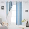 Blue White Stripes Blackout Curtains For Living Room Window Curtains For Bedroom Kitchen Curtains Drapes Blinds