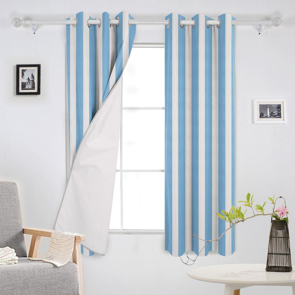 Blue White Stripes Blackout Curtains For Living Room Window Curtains For Bedroom Kitchen Curtains Drapes Blinds