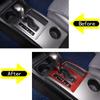 Red Carbon Fiber Console Gear Shift Panel Cover Trim For Toyota Tacoma 2005-15