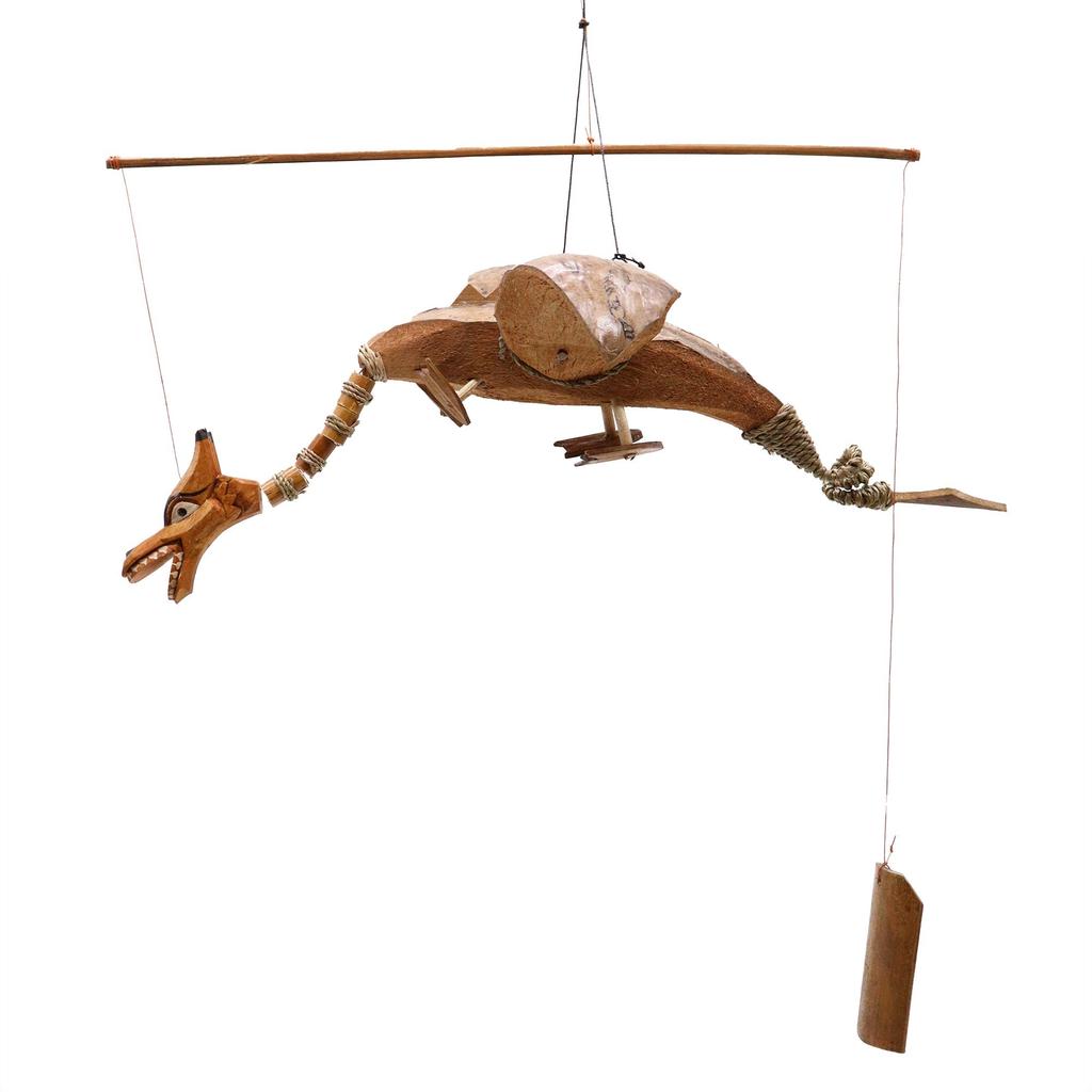 Wind Chimes Natural Coconut Dragon Mobile 37cm