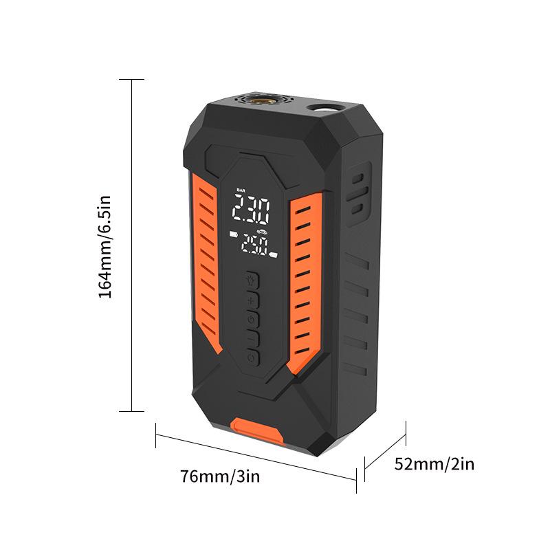 Dual-Use High-Power Tire Inflator: Wired/Wireless Portable Car Pump