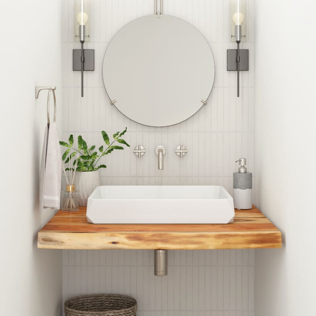 vidaXL Waschtischplatte 70x60x2,5 cm Rechteckig Massivholz Akazie braun