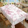 2D Flat 1pc-sakura Pattern Tablecloth, Pink Floral Dining Tablecloth, Fresh Design, Multi-size Rectangular Tablecloth, Soft Material, Washable, Suitab