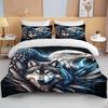 Lion Fox Horse Eagle Wolf   Bedding Set Duvet Cover 1 Duvet Cover 2 Pillowcases Adult and Child Bedding Set Luxury Holiday Gifts