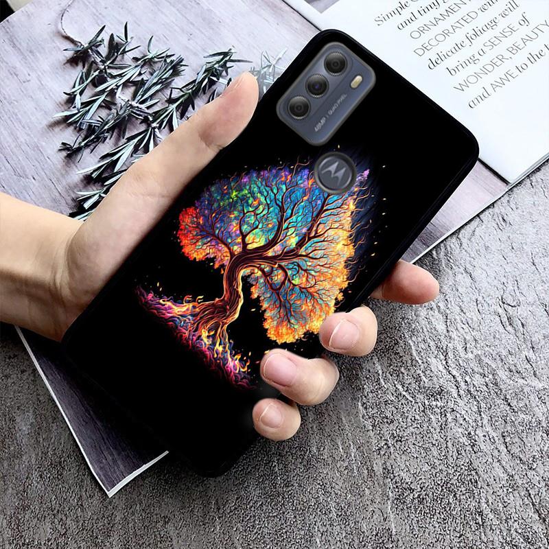 Magiczne Drzewo Kwiat Telefon Etui Do Moto G84 G22 G32 G42 G52 G62 G53 G72 G60 G60S G100 G10 G20 G30 G13 G50 G 5G G Pure