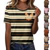 Women's Casual Short Sleeve T-Shirt with Halloween Print
