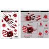 Blood Skull Window Stickers - Horror Bloodstains Wall Stickers, Handprints Footprints Stickers, Halloween Decoration