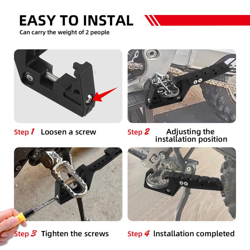 For 125 200 250 350 380 400 450 520 525 530 EXC MXC Adjustable Passenger Foot Peg Extensions Footpegs Extended Motocross Parts