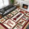 Christmas Custom Name Printed Square Area Rug Soft Non Slip Floor Carpet For Bedroom Holiday Gift