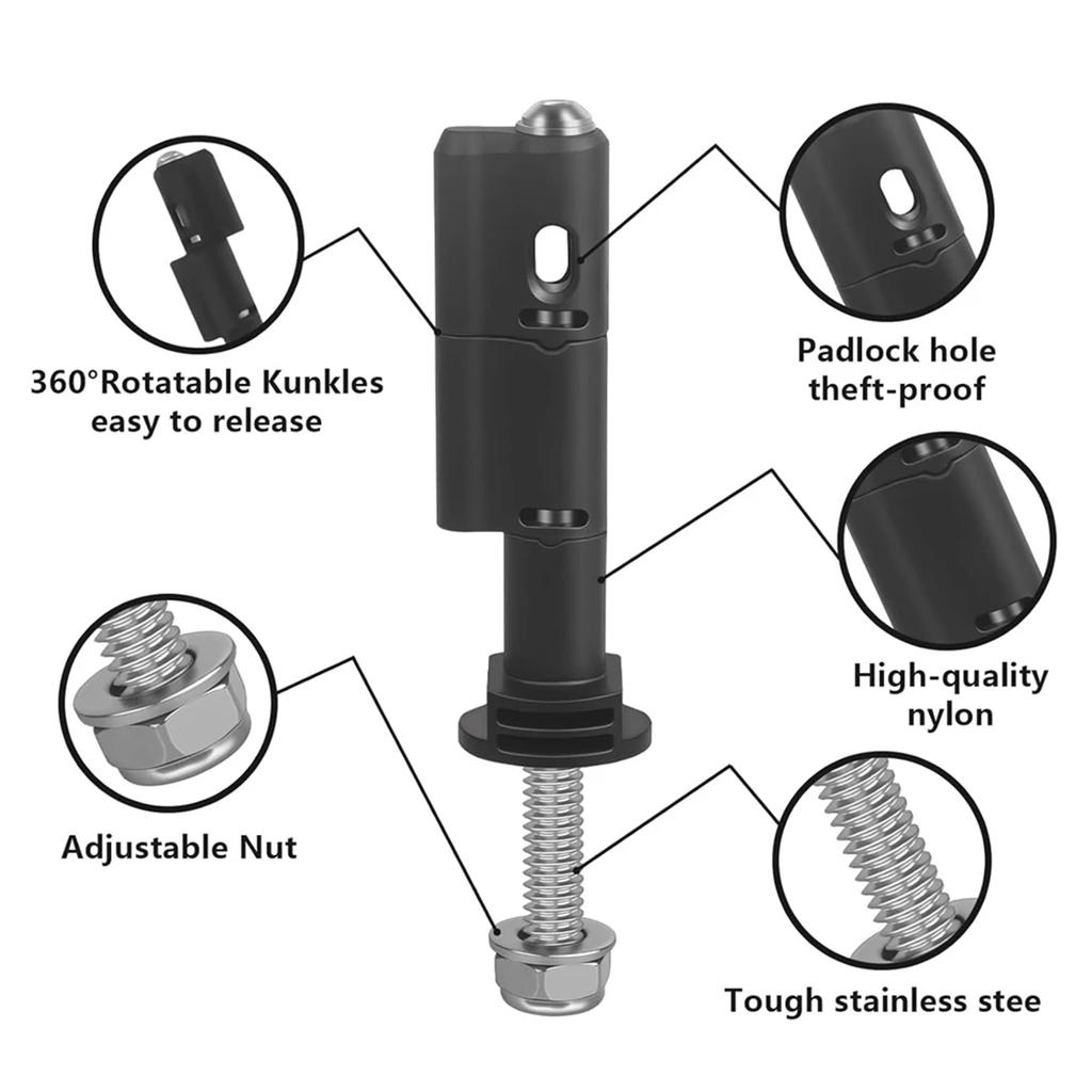 Recovery Tracks Bracket Set Traction Boards Mounting Pins Theft Proof Mount Pins Set Safety Kits Lockable Mount Pins Kit