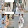 Stylish Korean Canvas Tote Bag Casual Shoulder Bag For Female Students