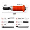 Professional Impact Screwdriver Bit Kit Rust Proof Strength Metal Bit Multiple Size NonSlip Handle Flat Screw Remover