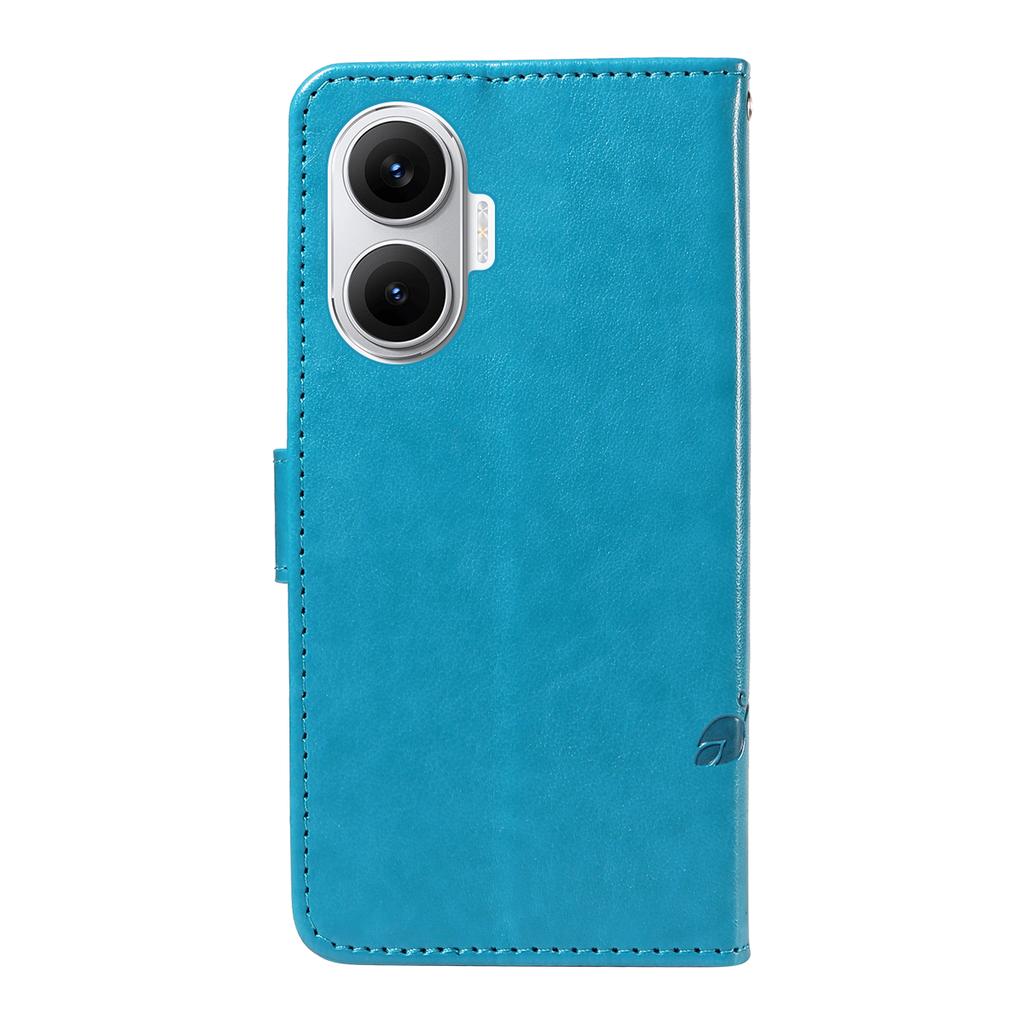 For Xiaomi Poco F7 5G/Xiaomi Redmi Turbo 4 Pro 5G PU Leather Cases Flower Pattern Wallet Stand Phone Cover with Strap