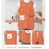 Cotton Stain-Resistant Apron Vest Style Breathable Anti Dirty Vest Bear Pocket Coffee House Uniform Clothing Accessories