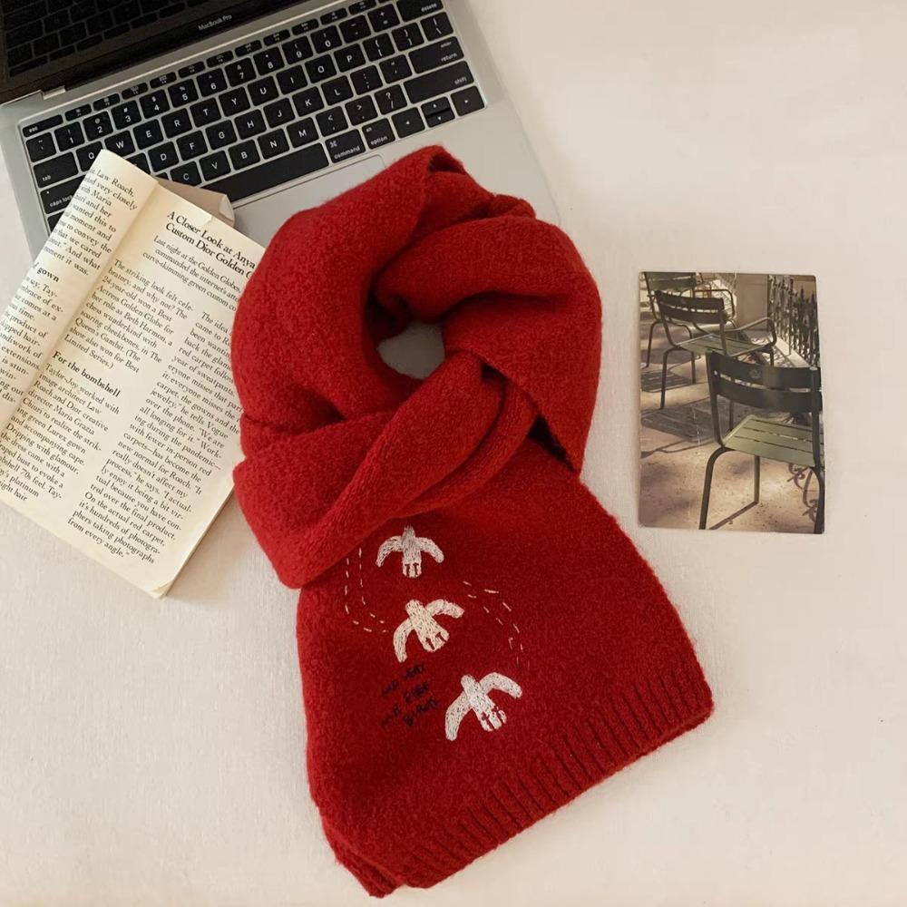 Warm Knitted Scarf Thickened Neck Scarf Fashion Winter Scarf Girls