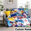 Custom Name Pok-mon Blanket Bedding Blanket Picnic Blanket for Women Men, Throw Blankets for Couch Bed, Christmas and Halloween gifts