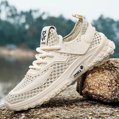 2025 Summer New Men's Versatile Sports Running Men's Shoes Big Mesh Breathable Thin Outdoor Wading Shoes