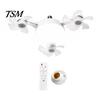 Foldable Blade Ceiling Fan 3/4/5 with Light & Remote Control, 2-in-1 Silent LED Drone Bedroom Blades, 3-Speed Dimmable E27 Socket for Kitchen