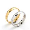 Fashion Simple Smooth Classic 4mm Stainless Steel Ring for Women and Men Classic Couple Rings Wedding Engagement Jewelry