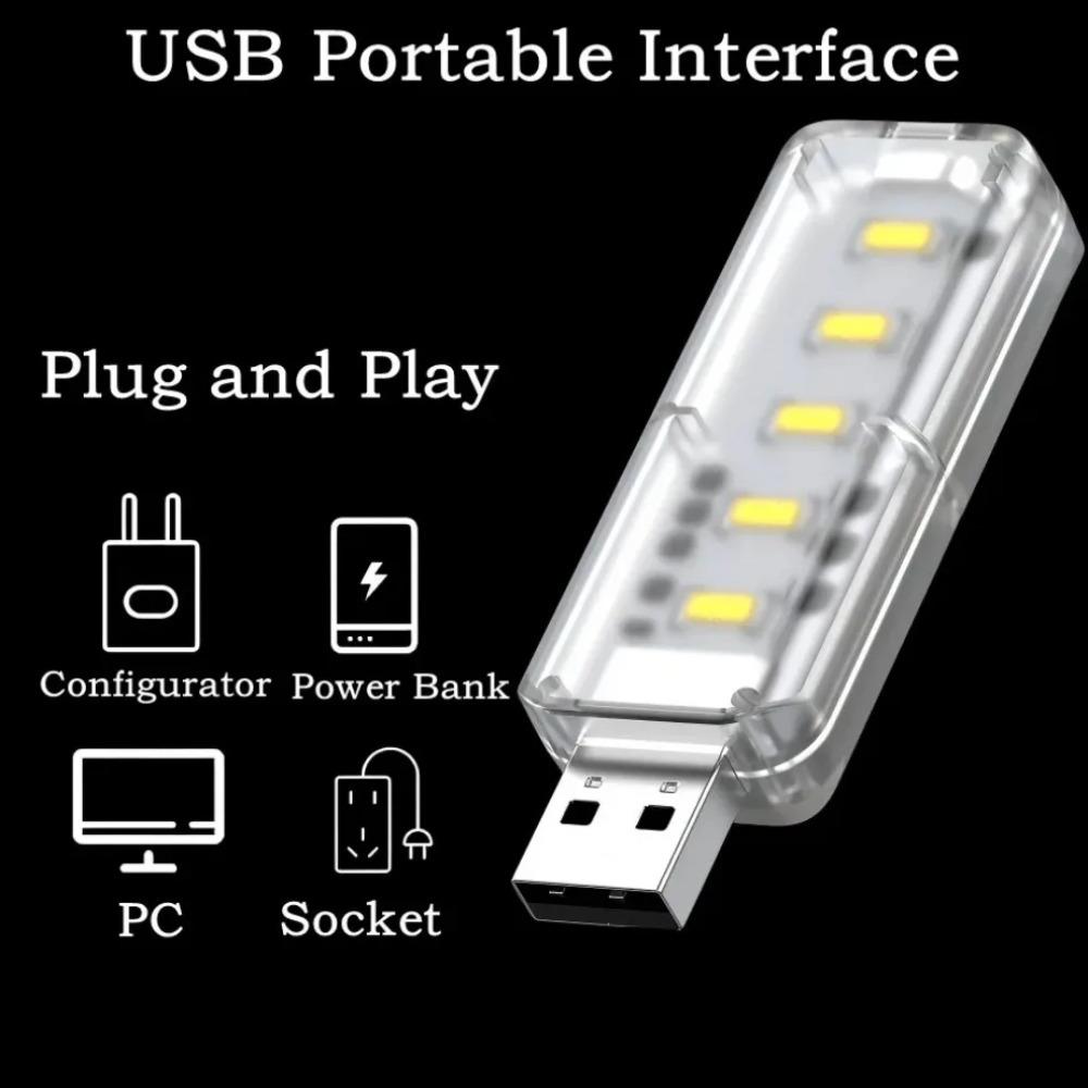 USB Touchschalter Nachtlicht 5 LED Mini Tragbar DC 5V Für Schlafzimmer Arbeitszimmer PC Laptop Mobile Powerbank Einsteckbeleuchtung