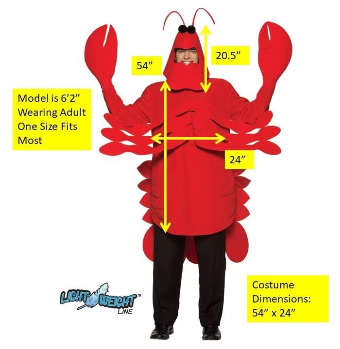 Lobster Adult Costume Halloween Costume for One Size Fits Most - Adults. Size Adults.