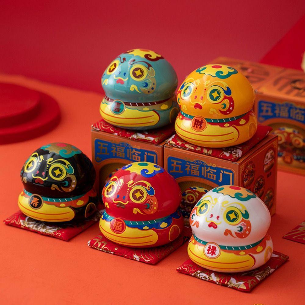 

Year of Snake Ceramic Snake Piggy Bank Cute Zodiac Snake Statue for Kids Girl Style 2