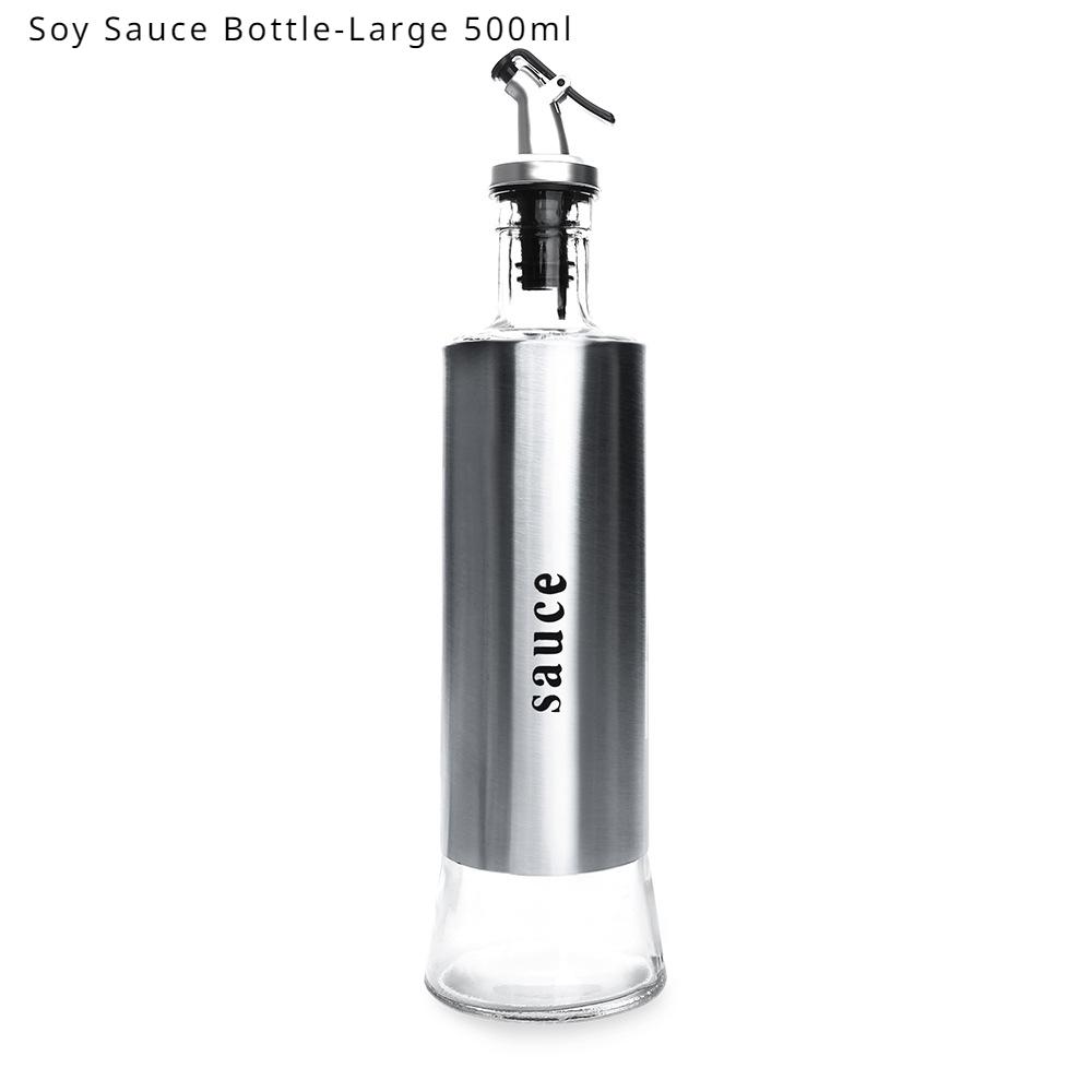 HANYANG Edelstahl-Gewürzflasche zum Ausgießen von Ölkrug, Sojasaucenflasche, Essigflasche, Glasflasche, Weinflasche, Essigglas, Sprühölflasche