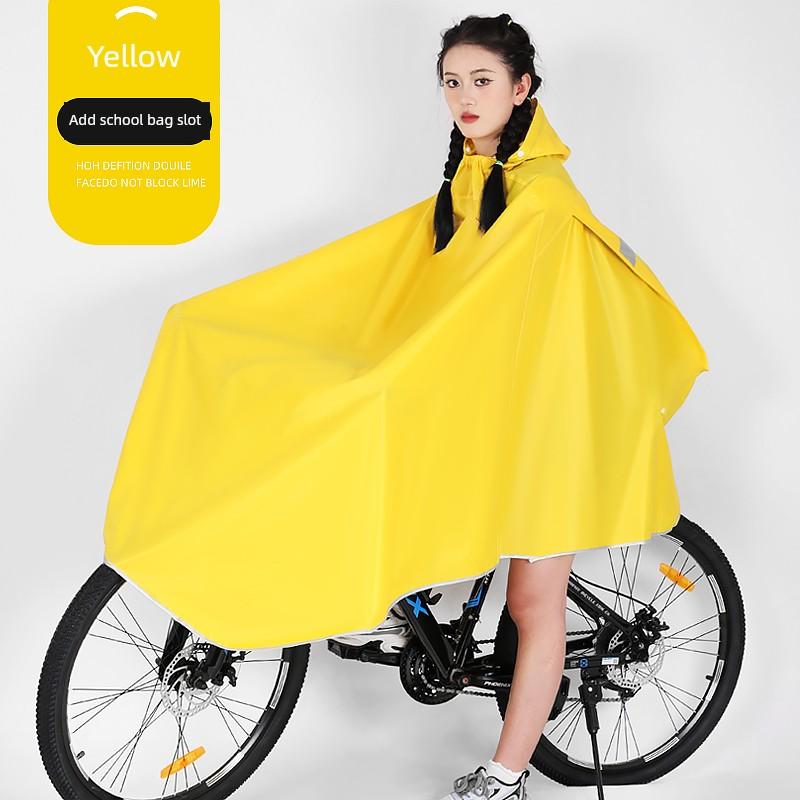 Bicycle Raincoat for Junior High School Students Single Mountain Bike for School Rainstorm Prevention Men and Women Riding Outer Wear Poncho