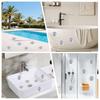 8Pcs PEVA Bathtub Anti-slip Stickers with Scraper Flat Round Colorful 149x1mm