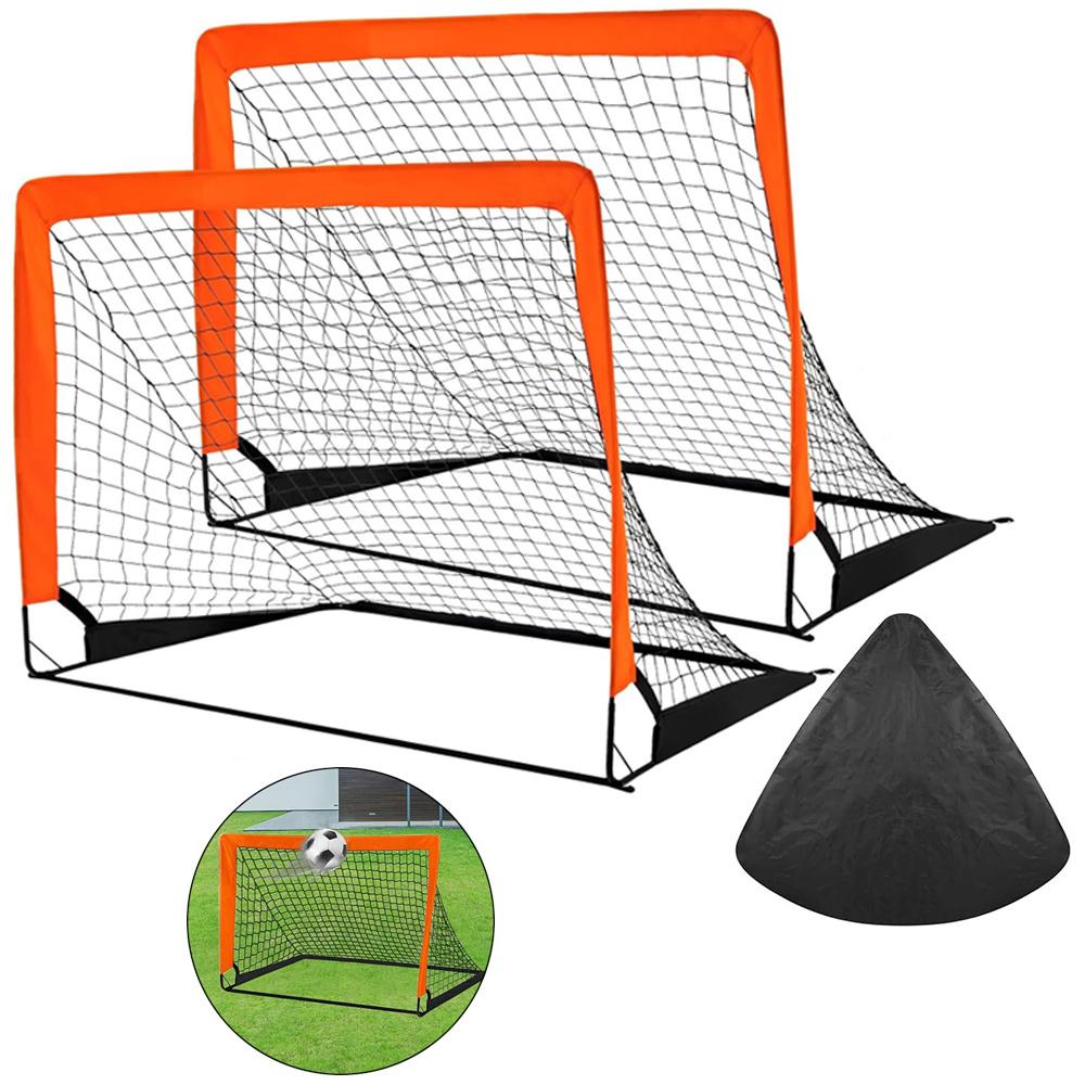 Soccer Goals for Backyard Set 2pcs Portable Training Football Net Indoor and Outdoor Children’s Football Match Door Frame
