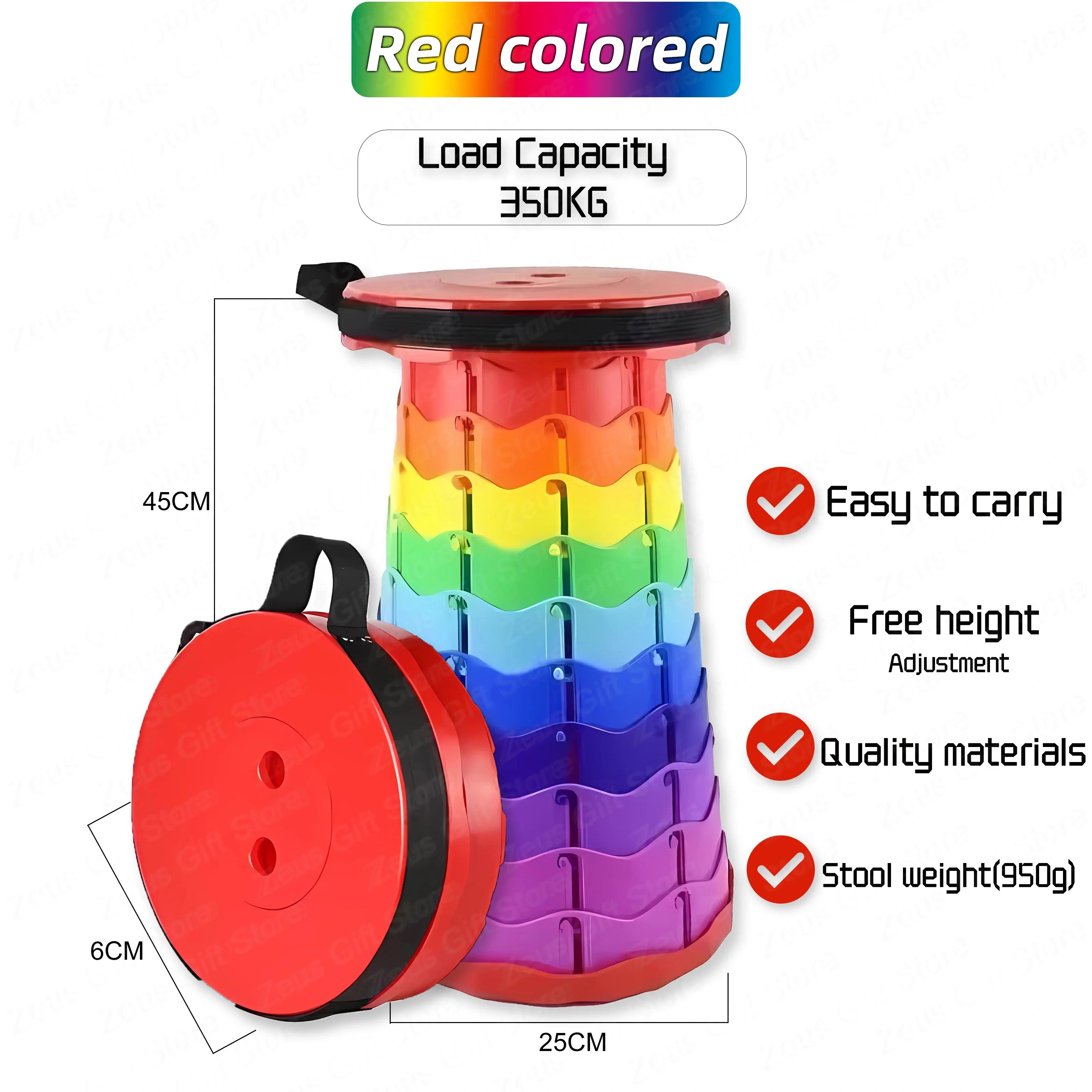 Новый портативный круглый складной стул, стул-аккордеон, регулировка высоты, простой инструмент, слон, качели, игровая площадка, стул для очереди, подарок