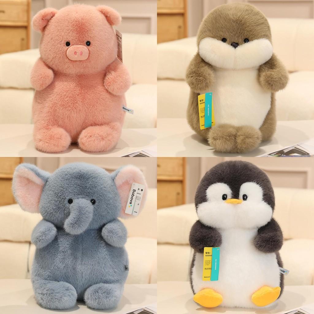 Seal Raccoon Penguin Elephant Panda Pig Plush Toy Stuffed Animal Dolls Kids Gift