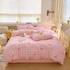 Winter Thick Warm Milk Coral Fleece Bedding Set Ins Fresh Duvet Cover Single