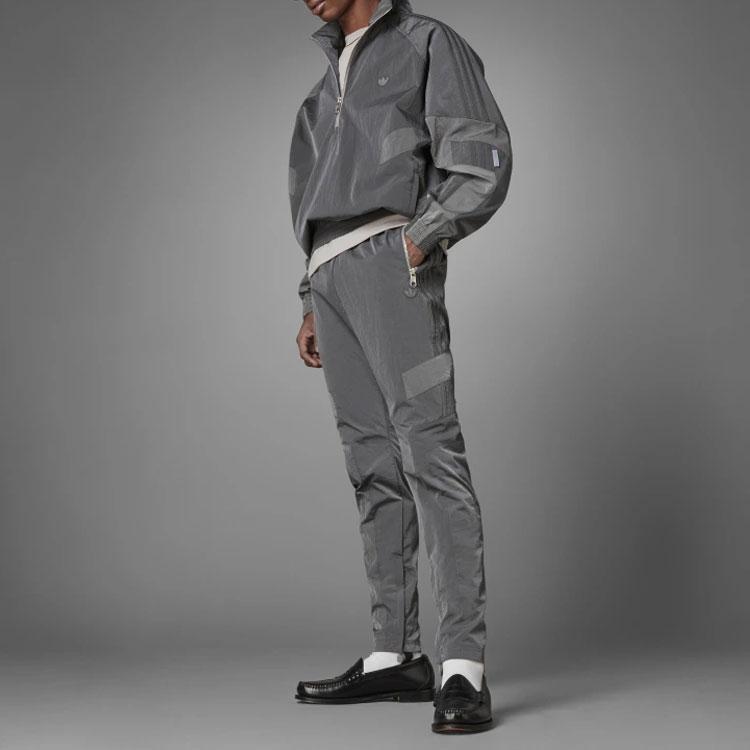 Adidas Originals Trefoil Blue Version Series Casual Half-Zip Stand Collar Jacket Men Jacket Grey HD2233