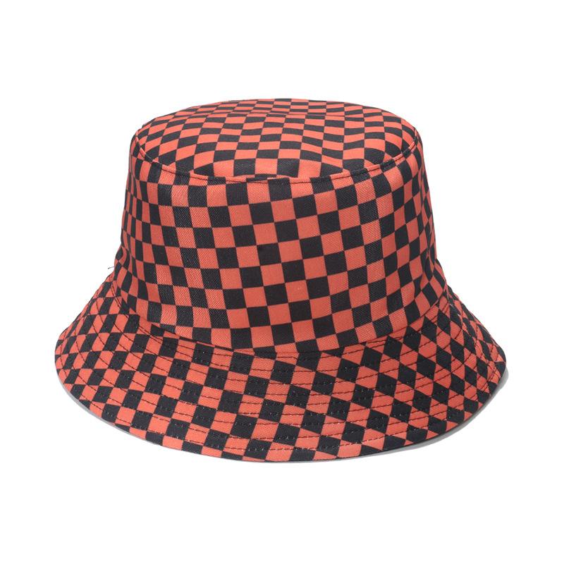 Black White And Checkerboard Checkered Fisherman Hat Casual Visor Fashion