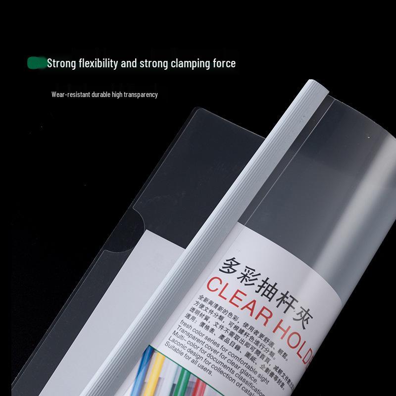 A4 Transparent Lever Arch File - Thickened PP Document Folder for Office, Resume, or Student Papers