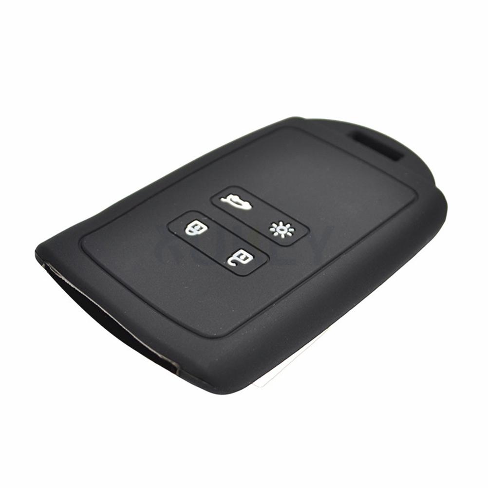 Silikonnyckelfodral med 4 knappar för 16 Renault Koleos Kadjar Captur Fob Cover