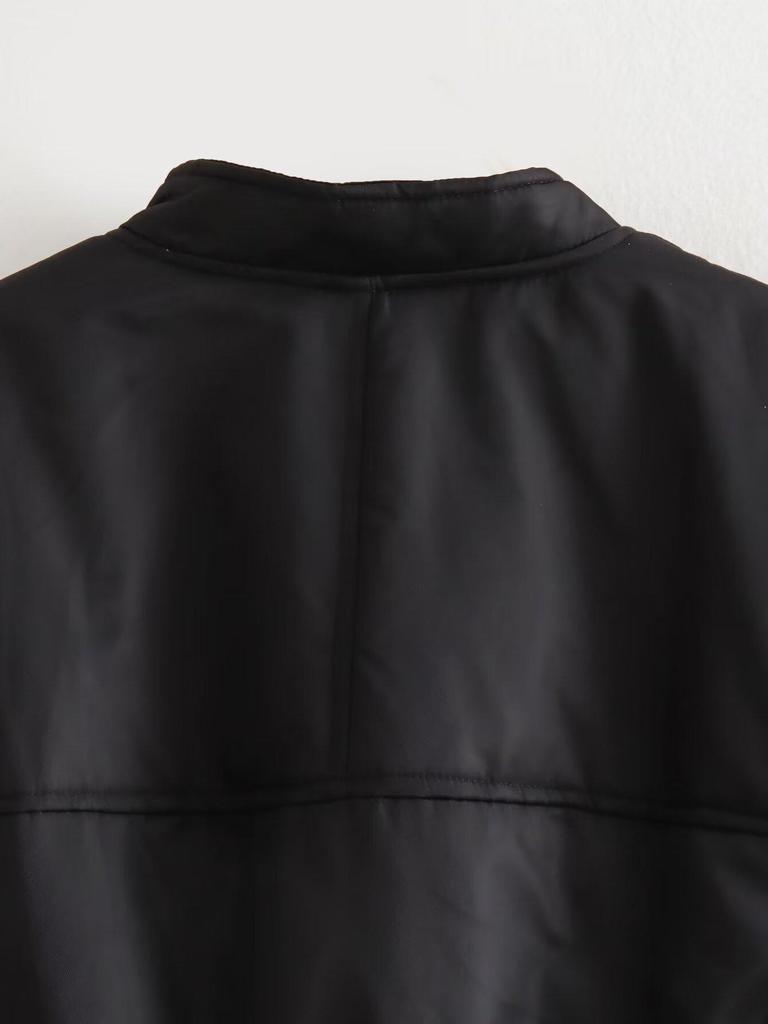 Damen Europäische und Amerikanische Mode Bomberjacke Baumwollmantel