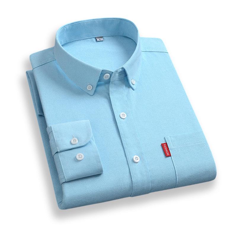 Men's Long Sleeve Business Casual Oxford Shirt