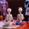 Unique Photography Props 2Pcs/Set Couple Skeleton Statues, with Pumpkin Figurines, Men Embracing Statue Women Ornaments for Halloween Table