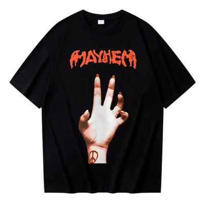 2025 Lady Gaga Mayhem Nowy Album T-shirt Moda Y2K Vintage Męskie Damskie T-shirty Hipster Oversize Bawełniany T-shirt Prezenty Streetwear