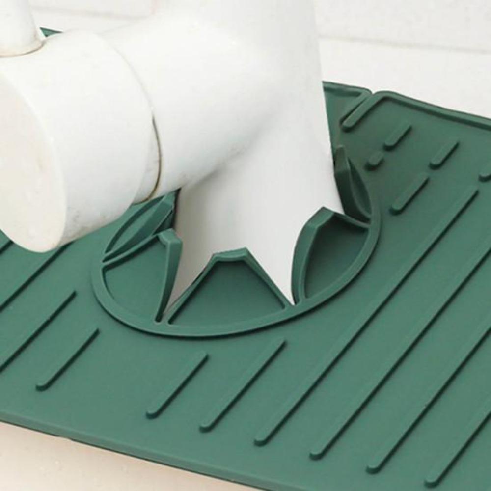 1PC Sink Splash Guard Soft Flexible Quick Dry Universal Drip Catcher Tray Sink Faucet Drying Mat Splash Catcher Kitchen Supplies