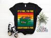 It's Fine I'm Fine Everything's Fine Lil Dumpster Fire Cool T-Shirt, Funny Kawaii Trash Gift Outfit, Hilarious Present for Family Or Friends