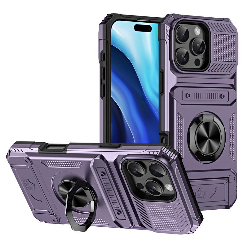 Bracket Card Slot iPhone 17 Pro Max Case, Compatible with Apple 17/16, Drop-Proof Design, Ideal for Cross-Border and Foreign Trade.